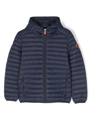 Save The Duck Kids Plumtech hooded puff jacket - Blue