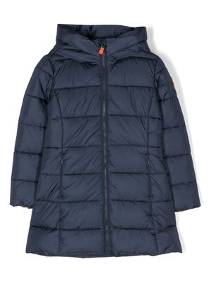 Save The Duck Kids quilted-finish hooded coat - Blue