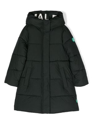Save The Duck Kids quilted hooded padded coat - Green