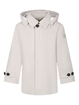 Save The Duck Kids recycled-polyester hooded coat - White