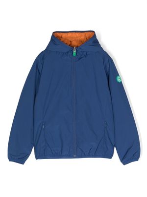 Save The Duck Kids reversible recycled-polyester hoodie jacket - Blue