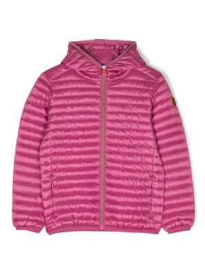 Save The Duck Kids Rosy hooded padded jacket - Pink