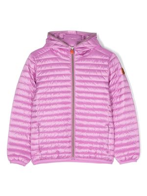 Save The Duck Kids Rosy hooded padded jacket - Purple