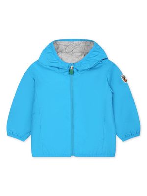 Save The Duck Kids zip-up hooded windbreaker - Blue