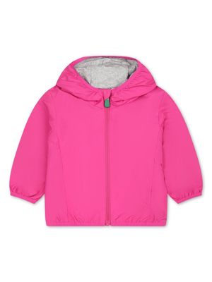 Save The Duck Kids zip-up hooded windbreaker - Pink