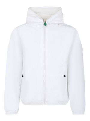 Save The Duck Kids zip-up hooded windbreaker - White