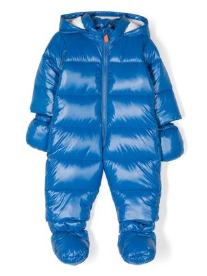 Save The Duck Kids zip-up padded snowsuit - Blue