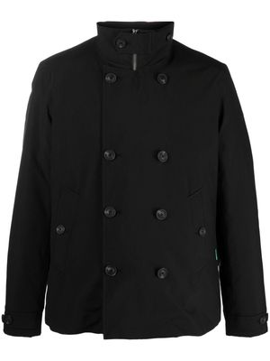 Save The Duck logo-patch high-neck padded jacket - Black