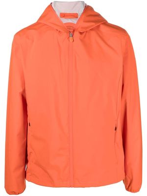 Save The Duck logo-patch hooded jacket - Orange