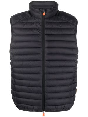 Save The Duck logo-patch padded gilet - Black