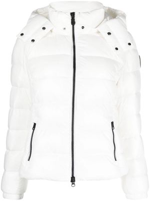 Save The Duck logo-patch padded puffer jacket - White