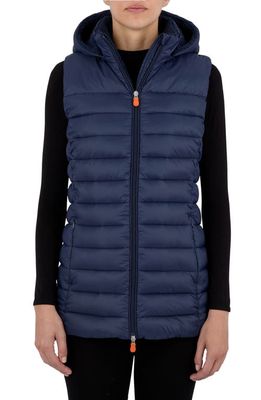 Save The Duck Margareth Recycled Nylon Puffer Vest in Navy Blue