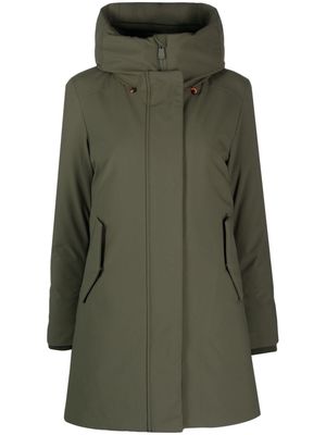 Save The Duck Nellie logo-patch parka coat - Green