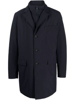 Save The Duck notched-lapels single-breasted coat - Blue