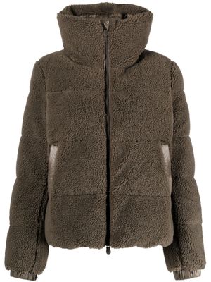Save The Duck Onis faux-shearling puffer jacket - Green