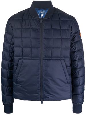 Save The Duck quilted bomber jacket - Blue