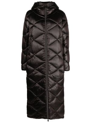 Save The Duck quilted hooded coat - Brown