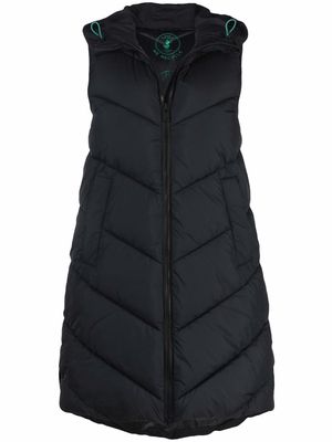 Save The Duck quilted hooded gilet - Black
