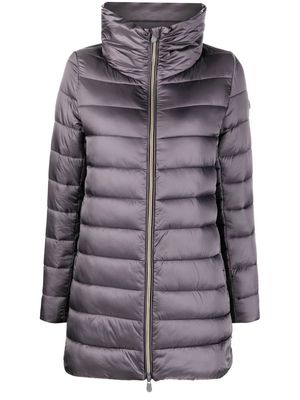Save The Duck quilted zip-up coat - Purple