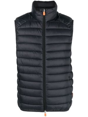 Save The Duck quilted zip-up gilet - Black