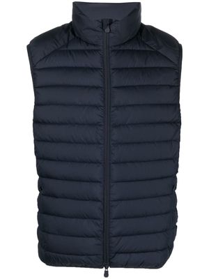 Save The Duck quilted zip-up gilet - Blue