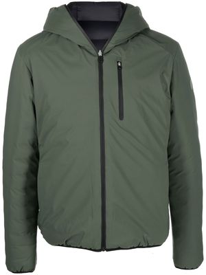 Save The Duck quilted zip-up hooded jacket - Green