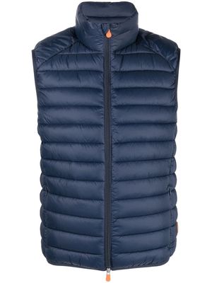 Save The Duck quilted zipped gilet - Blue