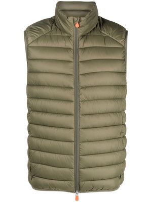 Save The Duck quilted zipped gilet - Green