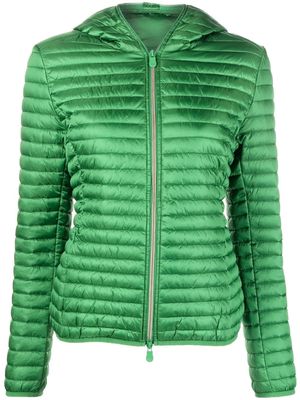 Save The Duck ribbed puffer jacket - Green