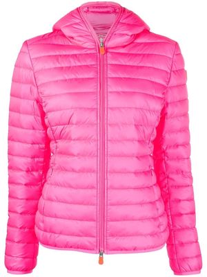 Save The Duck ribbed puffer jacket - Pink