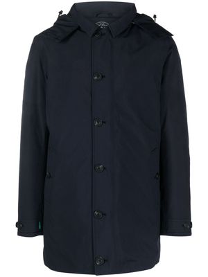 Save The Duck single-breasted detachable hooded coat - Blue