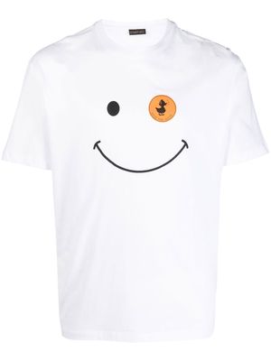 Save The Duck smiley-print T-shirt - White