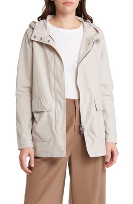 Save The Duck Spencer Water Repellent Recycled Nylon Raincoat in Rainy Beige