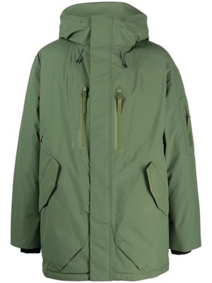 Save The Duck stand-up collar double-breasted jacket - Green