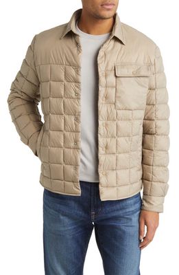 Save The Duck Titan Quilted Shirt Jacket in Dune Beige