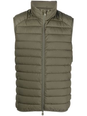 Save The Duck zip-up padded gilet - Green