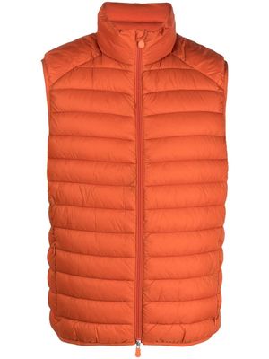 Save The Duck zip-up padded gilet - Orange