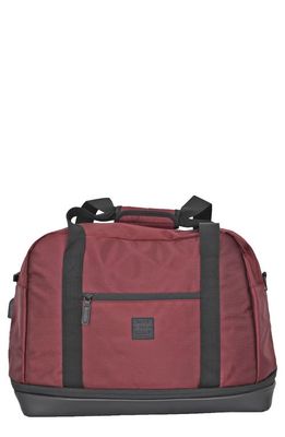 SAVE THE OCEAN Recycled Polyester Duffle Bag in Burgundy