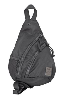 SAVE THE OCEAN Recycled Polyester Sling Bag in Black