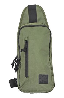 SAVE THE OCEAN Recycled Polyester Sling Bag in Olive