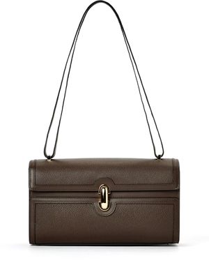Savette Symmetry 26 grained-leather shoulder bag - Brown
