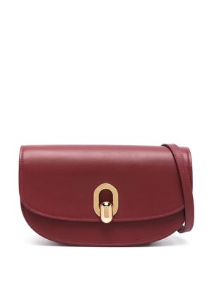 Savette Tondo Crescent leather crossbody bag - Red