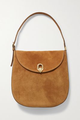 Savette - Tondo Large Suede Shoulder Bag - Brown