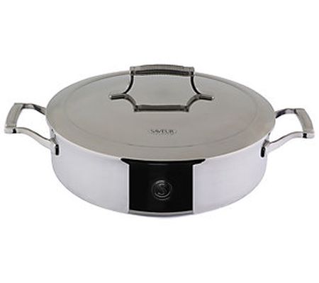 Saveur Selects Voyage Tri-Ply 5-Qt Sauteuse wit h Lid