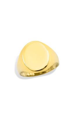 SAVVY CIE JEWELS Bold Signet Ring in Yellow