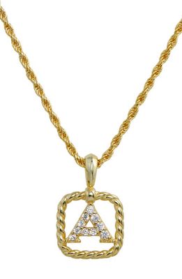 SAVVY CIE JEWELS Initial Pendant Necklace in Yellow-A