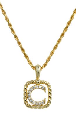 SAVVY CIE JEWELS Initial Pendant Necklace in Yellow-C