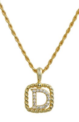 SAVVY CIE JEWELS Initial Pendant Necklace in Yellow-D