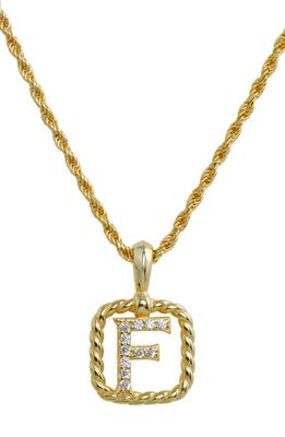 SAVVY CIE JEWELS Initial Pendant Necklace in Yellow-F