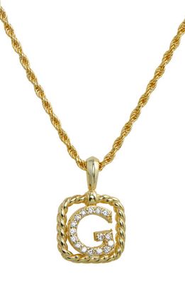 SAVVY CIE JEWELS Initial Pendant Necklace in Yellow-G